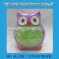 Fabulous design ceramic animal jar with lid in owl shape